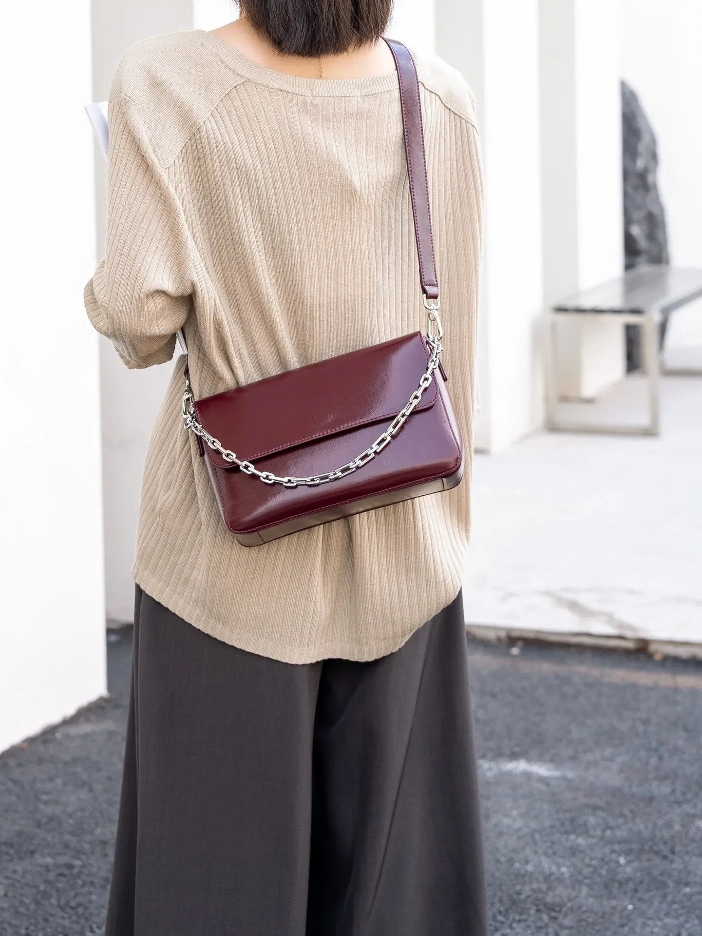 Vintage Cowhide Leather Handbag