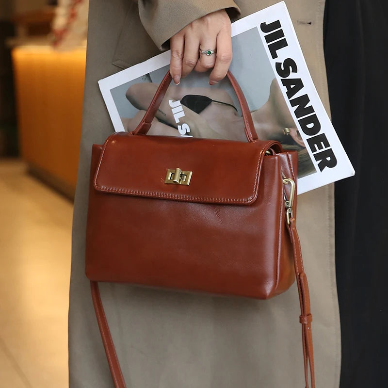 Cowhide Genuine Leather Tote Bag