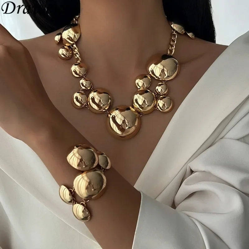 Vintage Circular Bracelet & Necklace