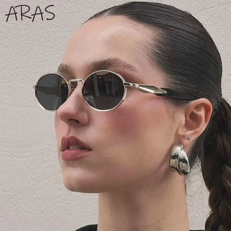 Small Oval Metal Sunglass