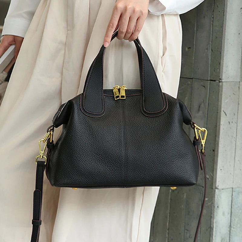 Cow Genuine Leather Tote Bag
