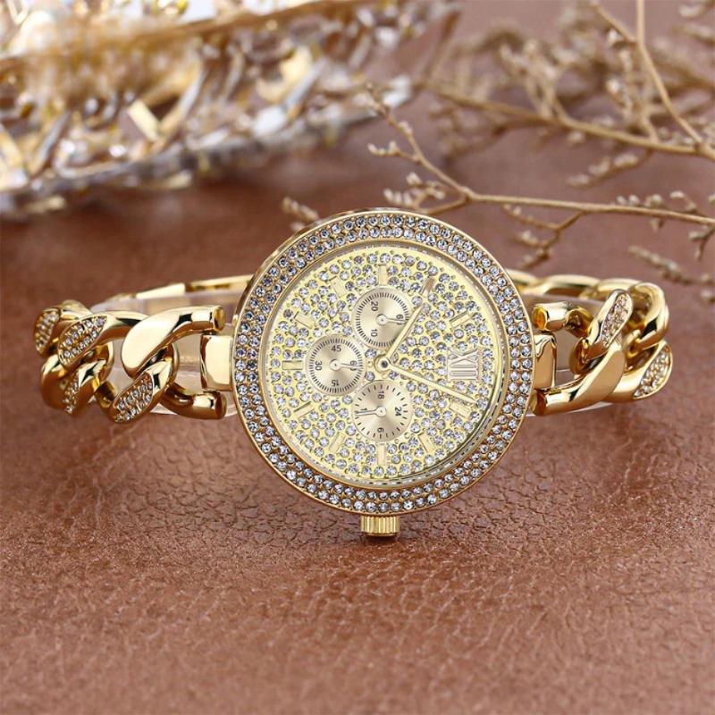 Quartz Watch Sparkly Bracelet