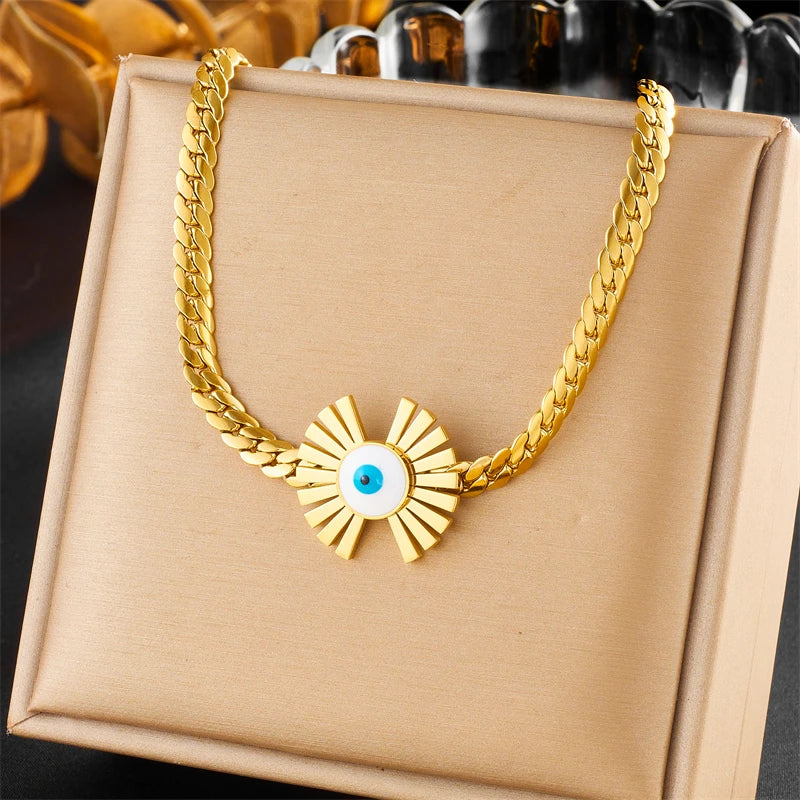 Stainless Steel Geometric Trapezoidal Necklace