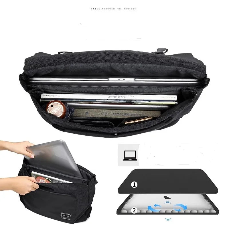 Laptop bag shoulder diagonal cross version
