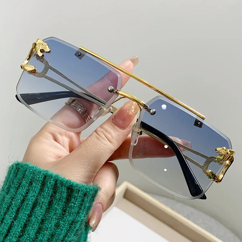 Rimless Rectangle Sunglass