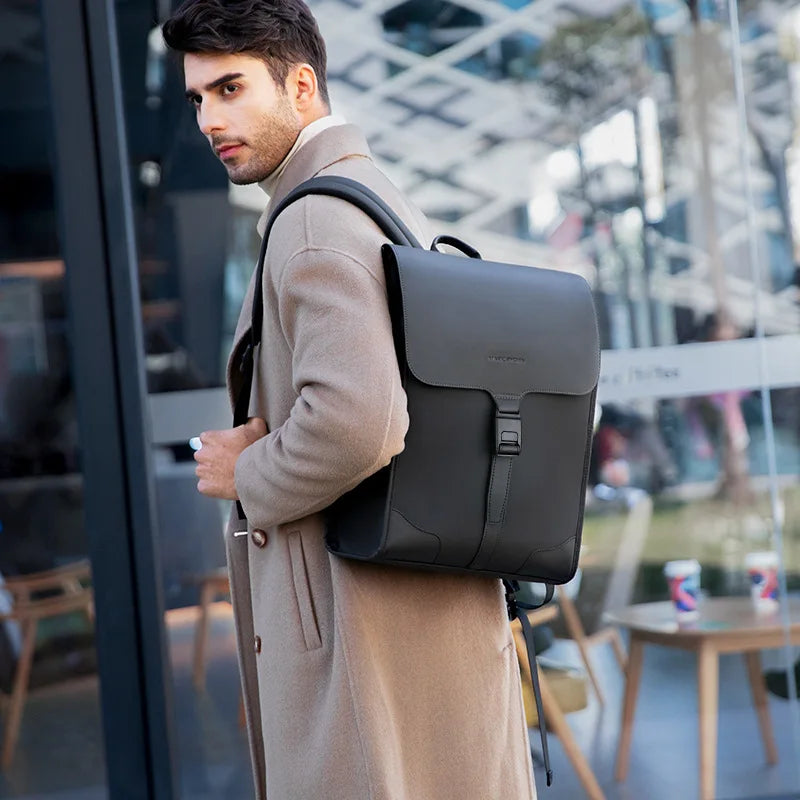 Magnetic buckle laptop backpack