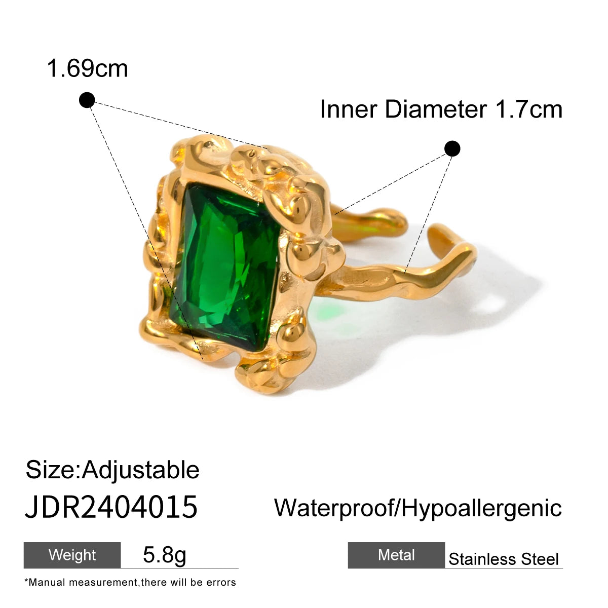 Retro Texture Green Zircon Pendant