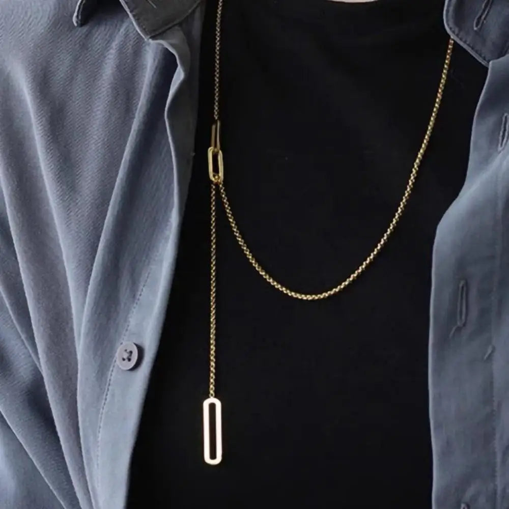 Stainless Steel Stylish Long Tassels Necklace