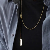 Thumbnail for Stainless Steel Stylish Long Tassels Necklace