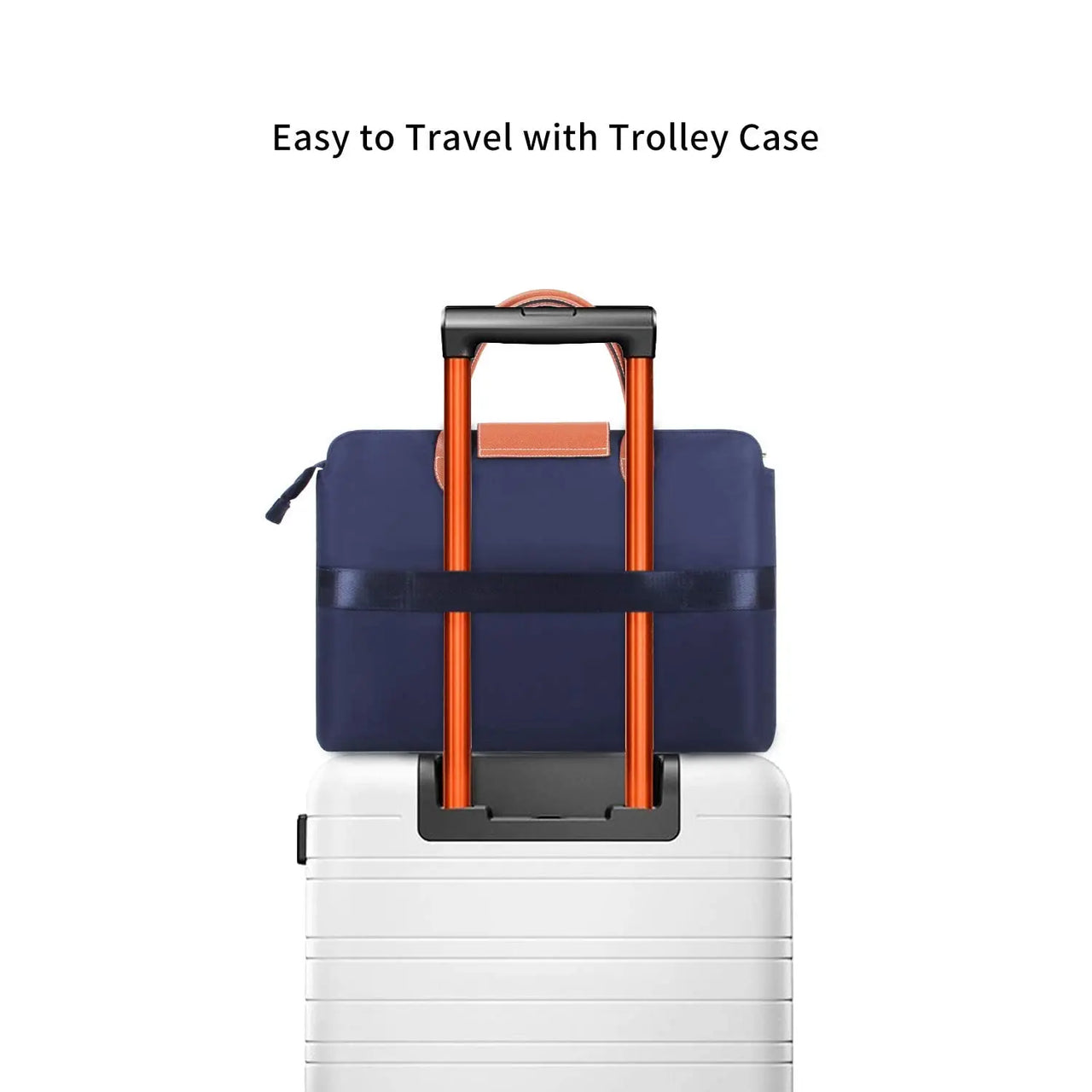 Spliced contrasting color laptop bag