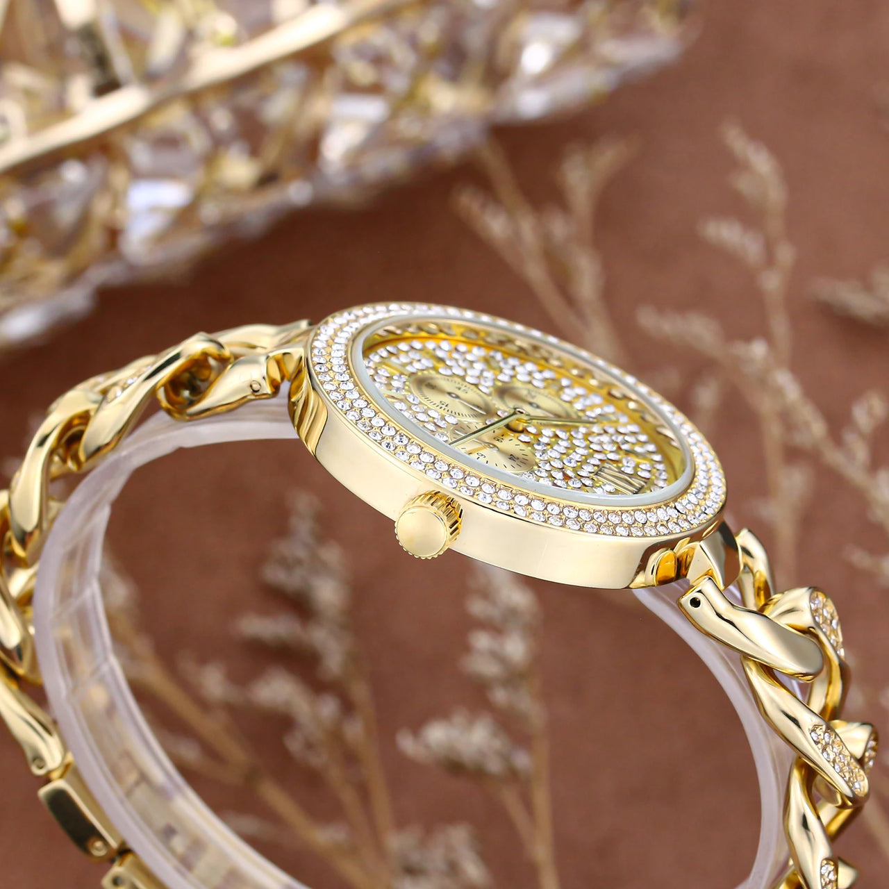 Quartz Watch Sparkly Bracelet